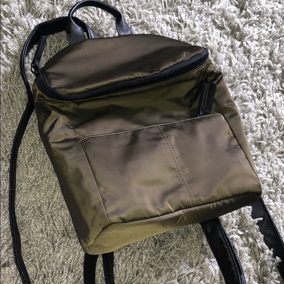 olive green mini backpack
